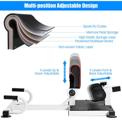Multifunction Sissy Squat Machine Hip Thrust Machine Sit up Exercise Set