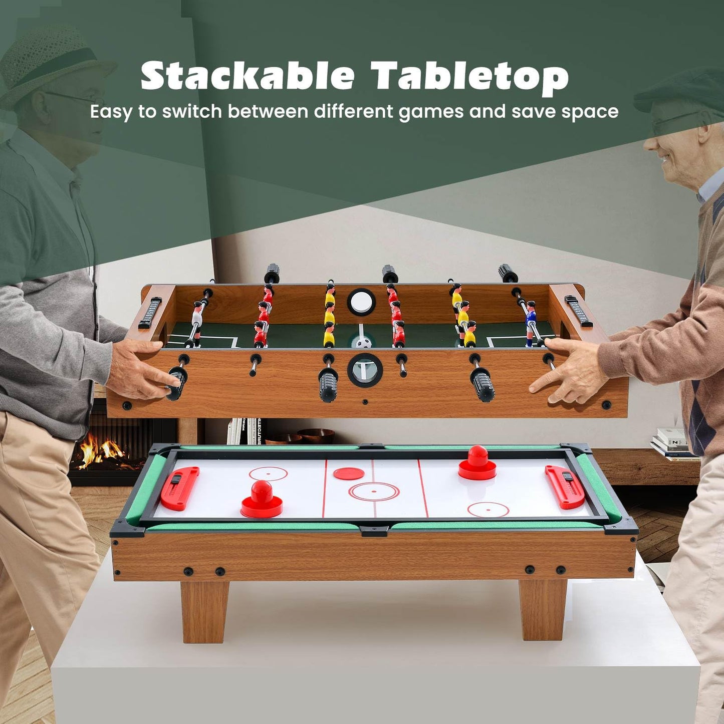4 in 1 Combo Game Table Set for Kids & Adults