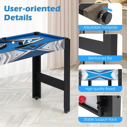 6 in 1 Combo Game Table with Basketball Billiards Ping Pong Hockey Shuffleboard Bowling for Kids and Adults