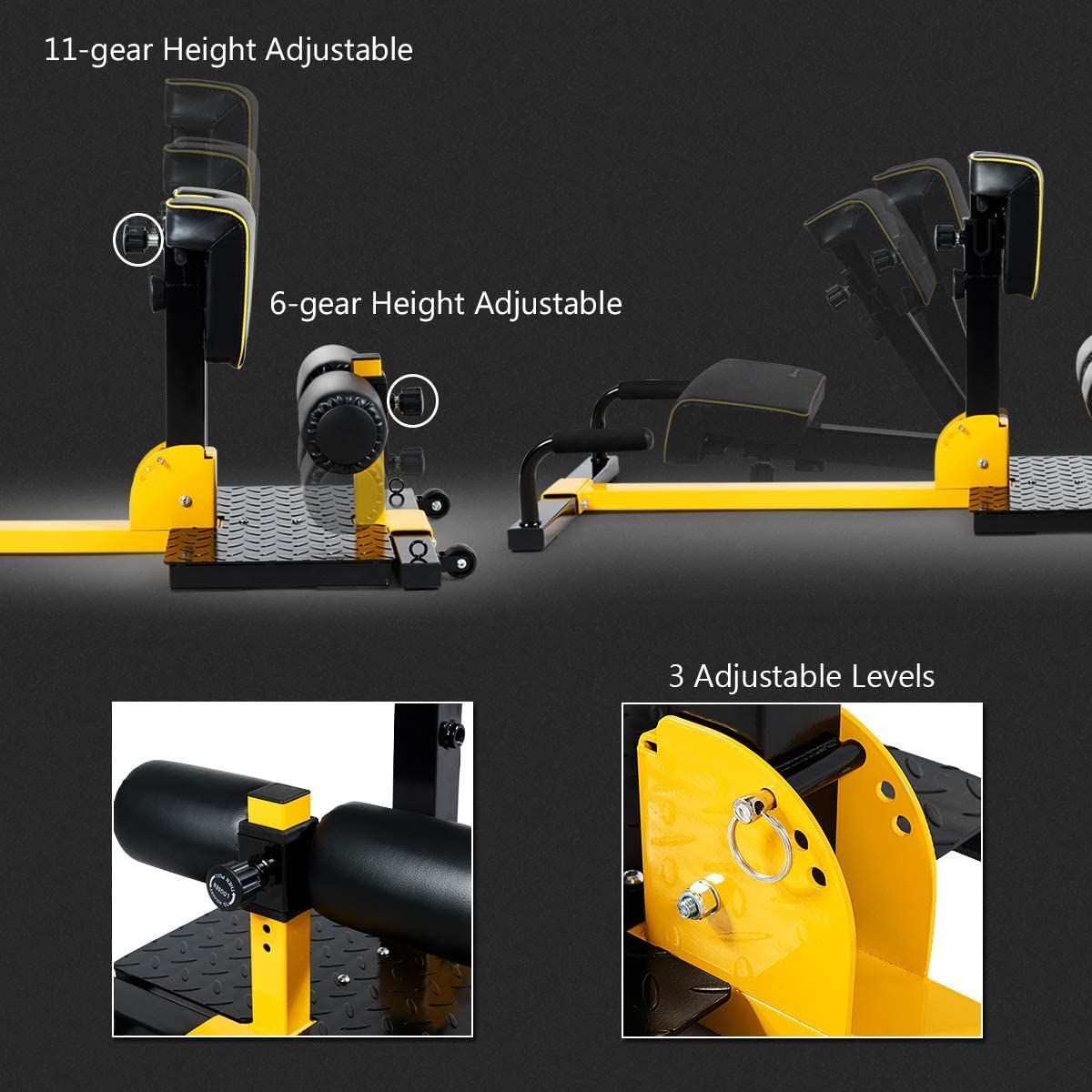 8-in-1 Sissy Squat Fitness Equipment Functional Core Workout Training Sit Up & Push Up Leg Exerciser