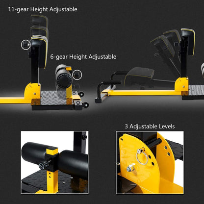 8-in-1 Sissy Squat Fitness Equipment Functional Core Workout Training Sit Up & Push Up Leg Exerciser