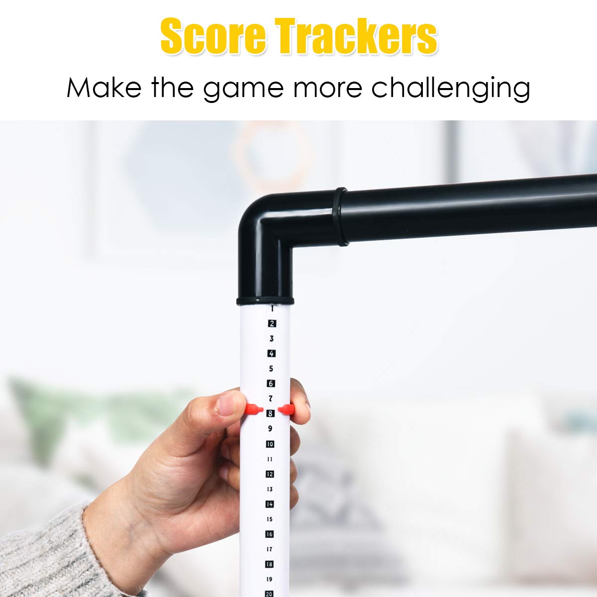 Ladder Toss Game Set Indoor/Outdoor Ladder Ball Toss Game with 6 PE Bolas