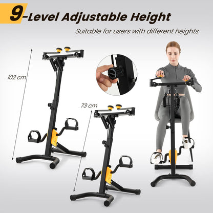 Hand Arm Leg and Knee Elderly Home Pedal Exercise Bike with Adjustable Handgrip