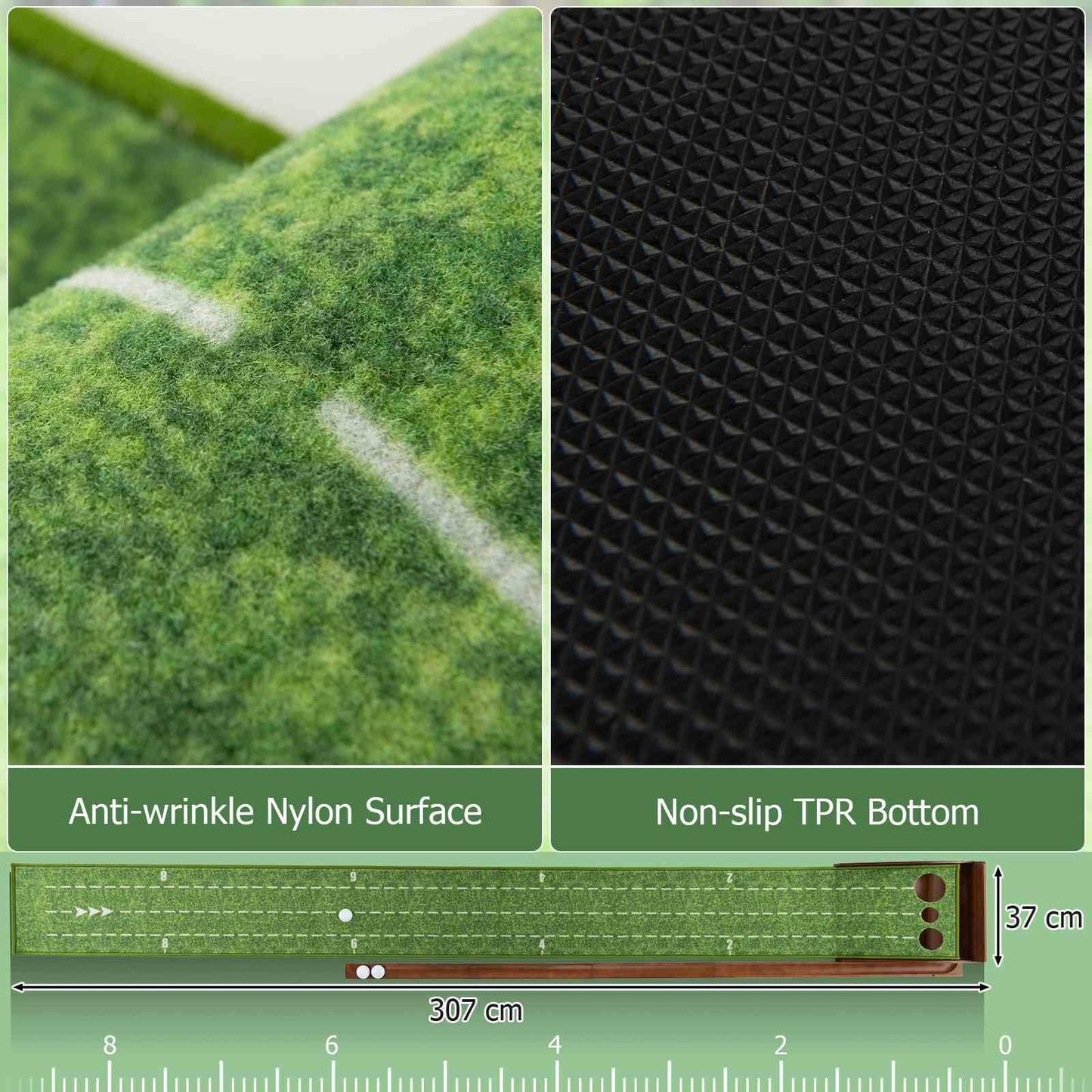 Indoor/Outdoor Golf Putting Mat for Training & Practicing
