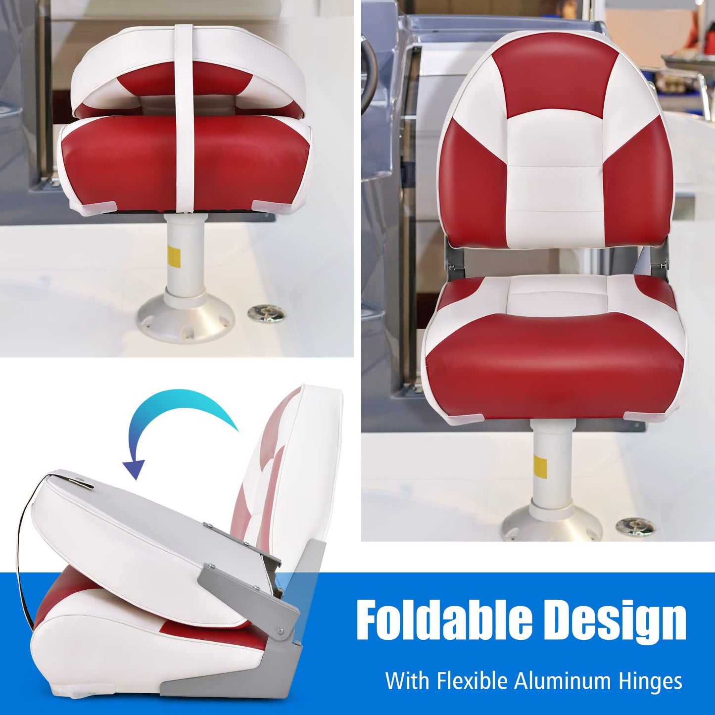 Marine Seating Set with Thickened High-density Sponge Padding
