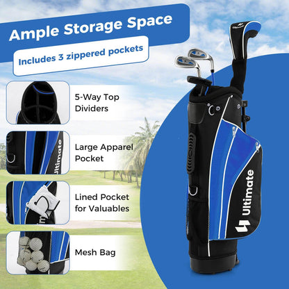 Junior Complete Golf Club Set with Lightweight Design for Kids