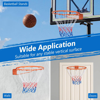 38 cm Wall Door Mounted Basketball Goal Rim for Indoor Outdoor