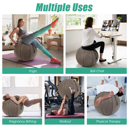 65cm Yoga Ball Sitting Chair Pilates Exercise Balance Training Yoga Ball