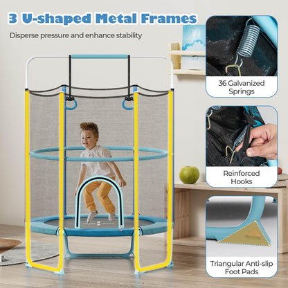 60'' Trampoline with Gymnastic Bar & Rings