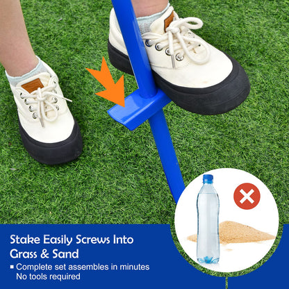 3-Level Height-Adjustable Swing Ball Outdoor Game Set W/Ball and Spiral Coil