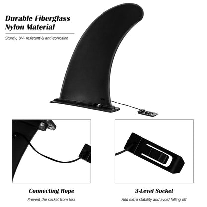 Surf & SUP Single Fin Detachable Center Fin for Longboard