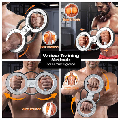 Arm Workout Equipment for Men & Women w/Adjustable Resistance & 360° Rotation