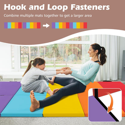 200 cm x 75 cm Tumbling Mat for Kids Portable & Lightweight PU Leather Exercise Mat