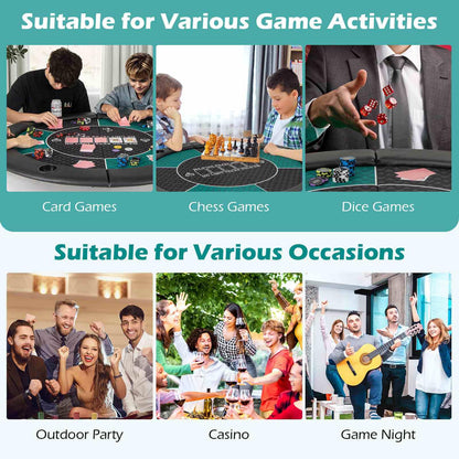 1.2M 6-Player Foldable Poker Table Top