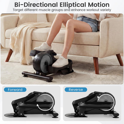 Under Desk Elliptical Pedal Exerciser, Adjustable Magnetic Resistance