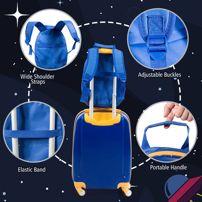 Kids Luggage Set with 4 Multidirectional wheels for Travel