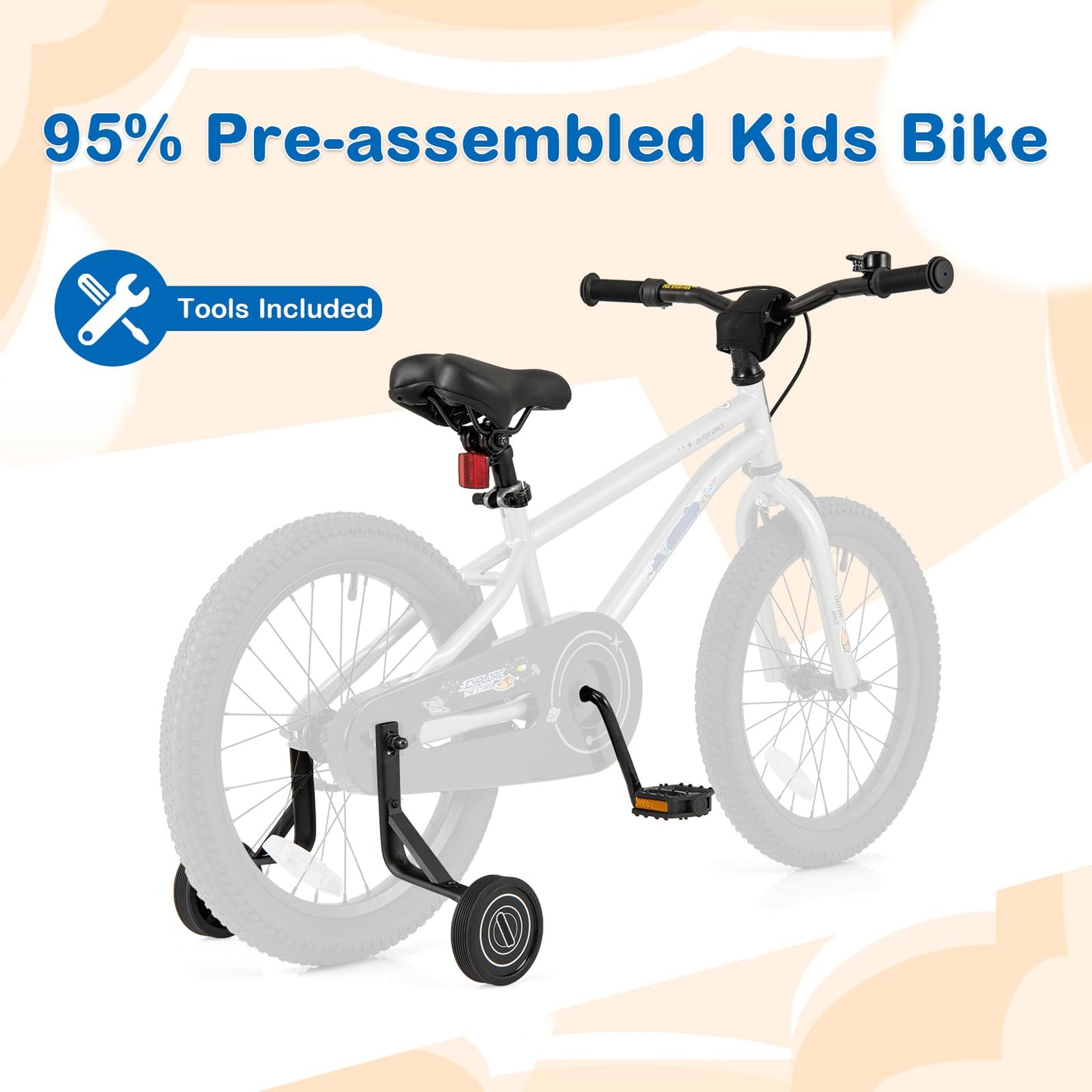 Kids Bike for 4-7 Years Old Sport Bicycle Adjustable with Training Wheels