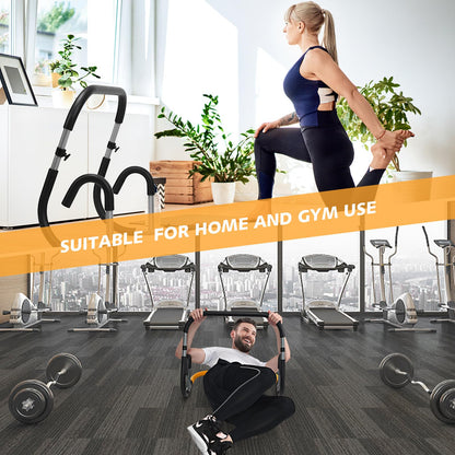 Ab Cruncher Machine Portable Ab Mat Trainer with Padded Headrest for Core Muscle Strength Sit Up Training