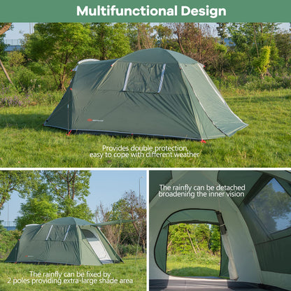 Camping Tent for 4-6 Persons With Front Porch & Back Vestibule