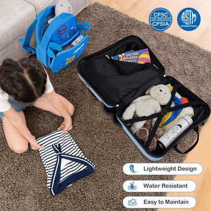 2 PC Kids Luggage Set with Spinner Wheels