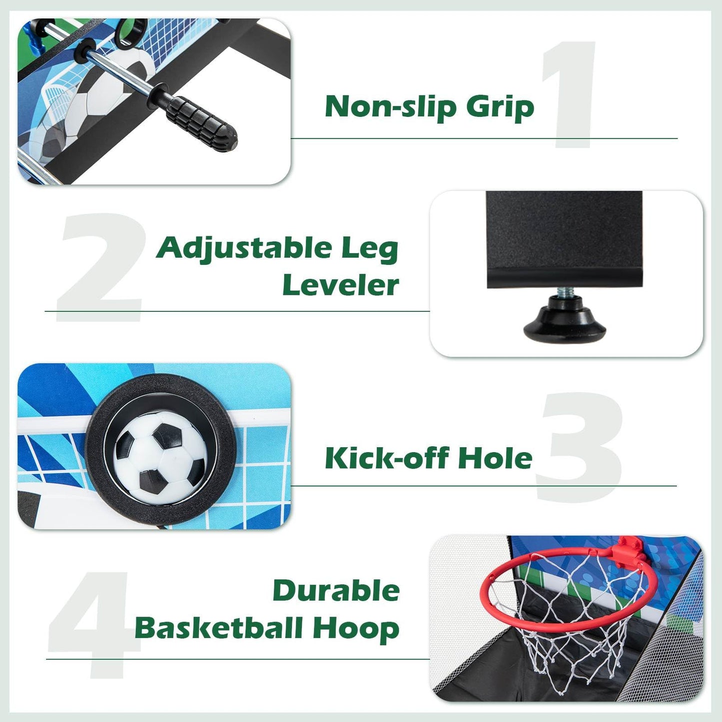 14-in-1 Combo Game Table Set for Home