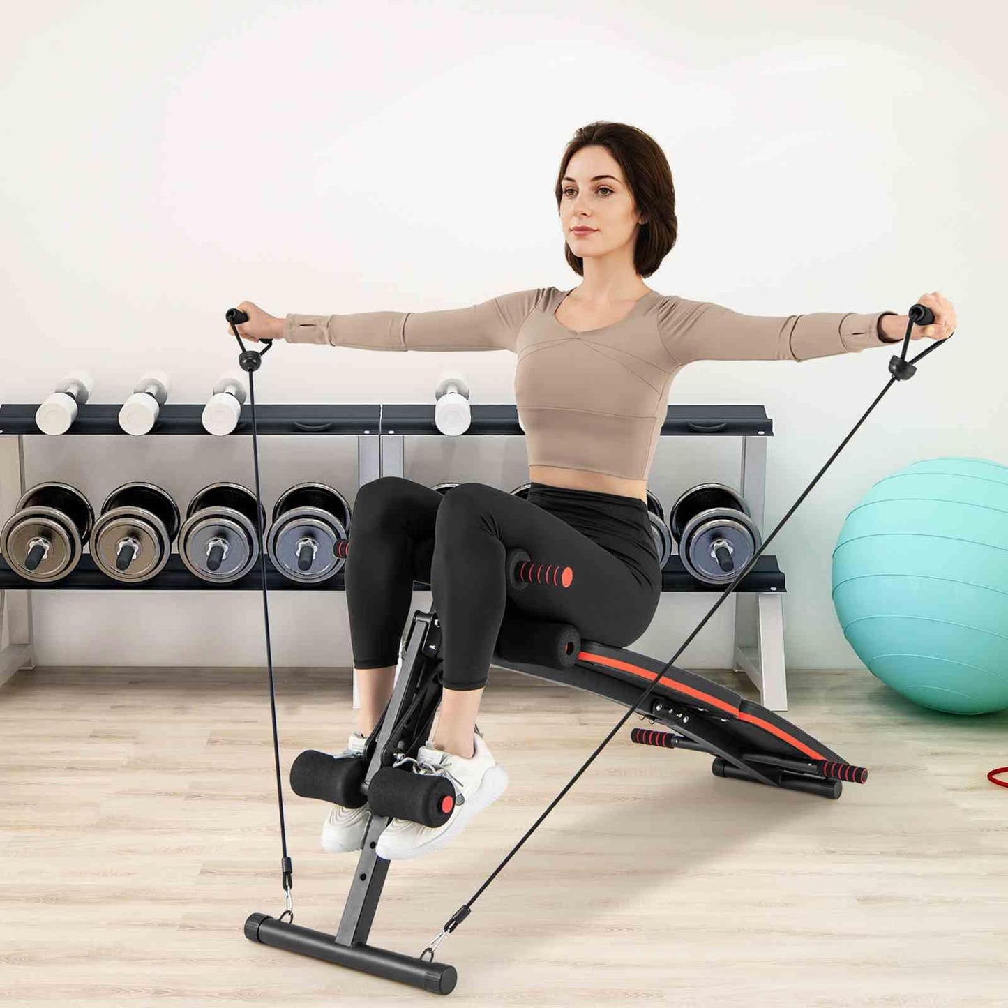 Multifunctional Sit up Bench 4 Position Adjustable Metal Workout Bench