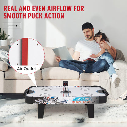 107cm Air Powered Hockey Table W/ 2 Pucks
