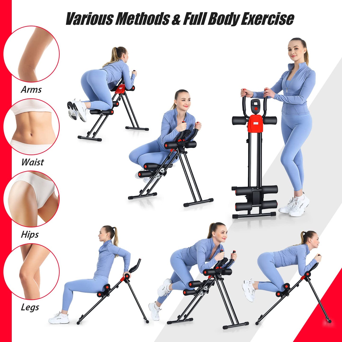Abdominal Cruncher Machine Foldable Core Abdominal Trainer