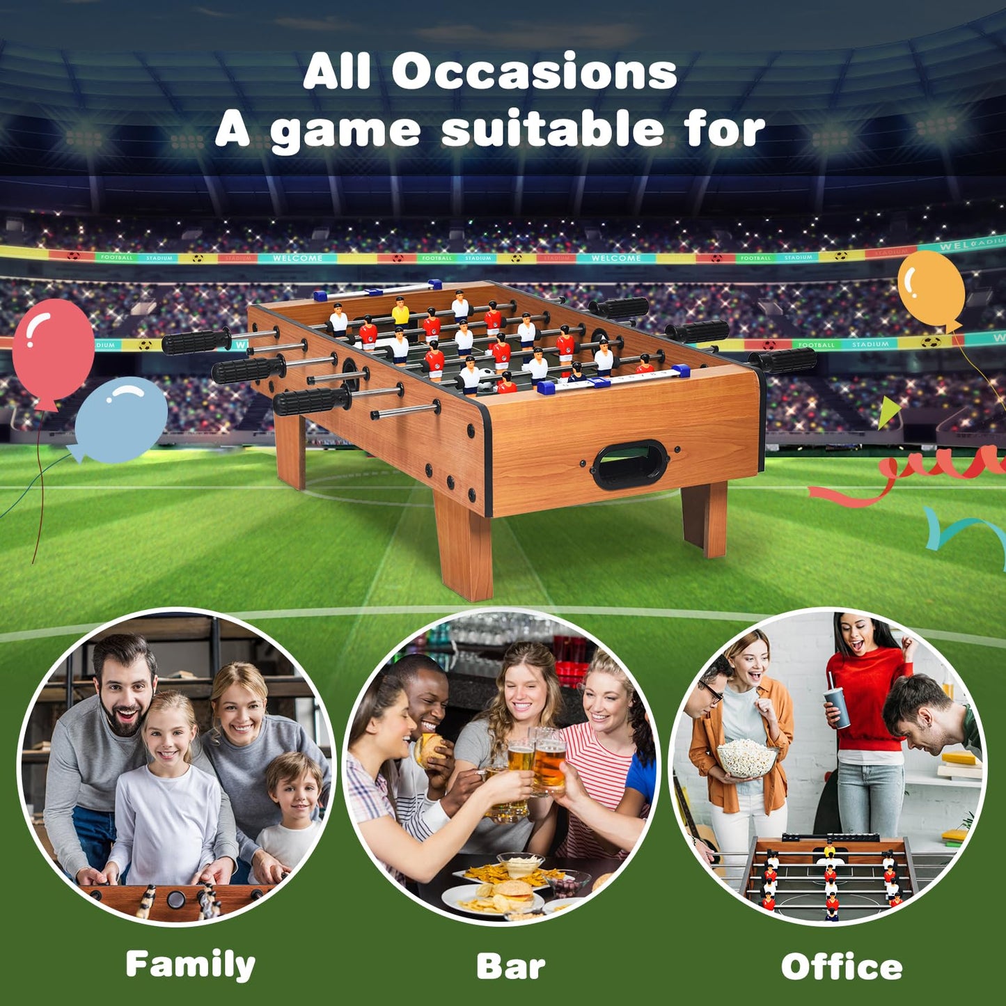 Tabletop Foosball Table for Game Room