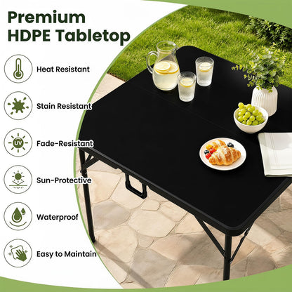 34” Folding Table, Square Foldable Card Table