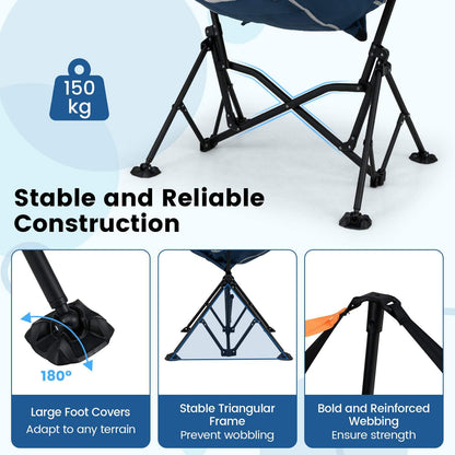 Oversized Hammock Camping Chair for Adults with Cup Holder Support 150 KG