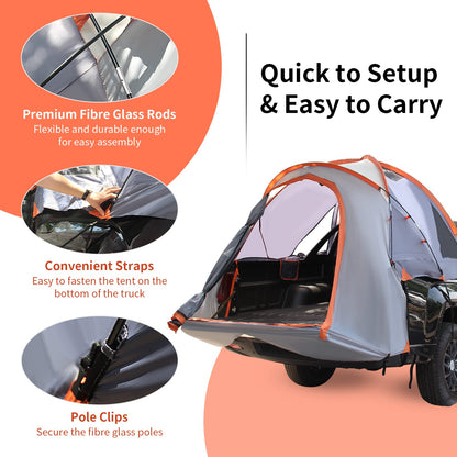 3-Size Truck Bed Tent for 2-3 Persons Camping Hiking Fishing
