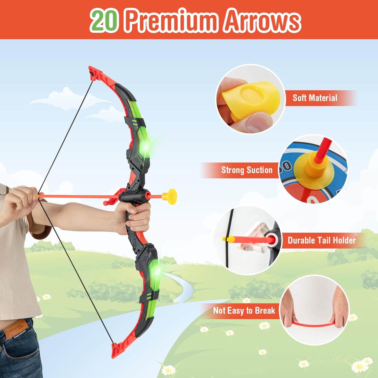 Youth Archery Bow Set for Boys Girls Ages 3-12