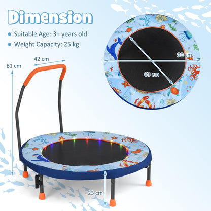 Foldable Trampoline for Boys and Girls Aged 3-6 Years