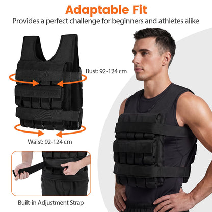 Adjustable Weighted Vest for Men and Women for Strength Training and Running