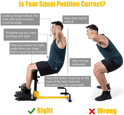 8-in-1 Sissy Squat Fitness Equipment Functional Core Workout Training Sit Up & Push Up Leg Exerciser