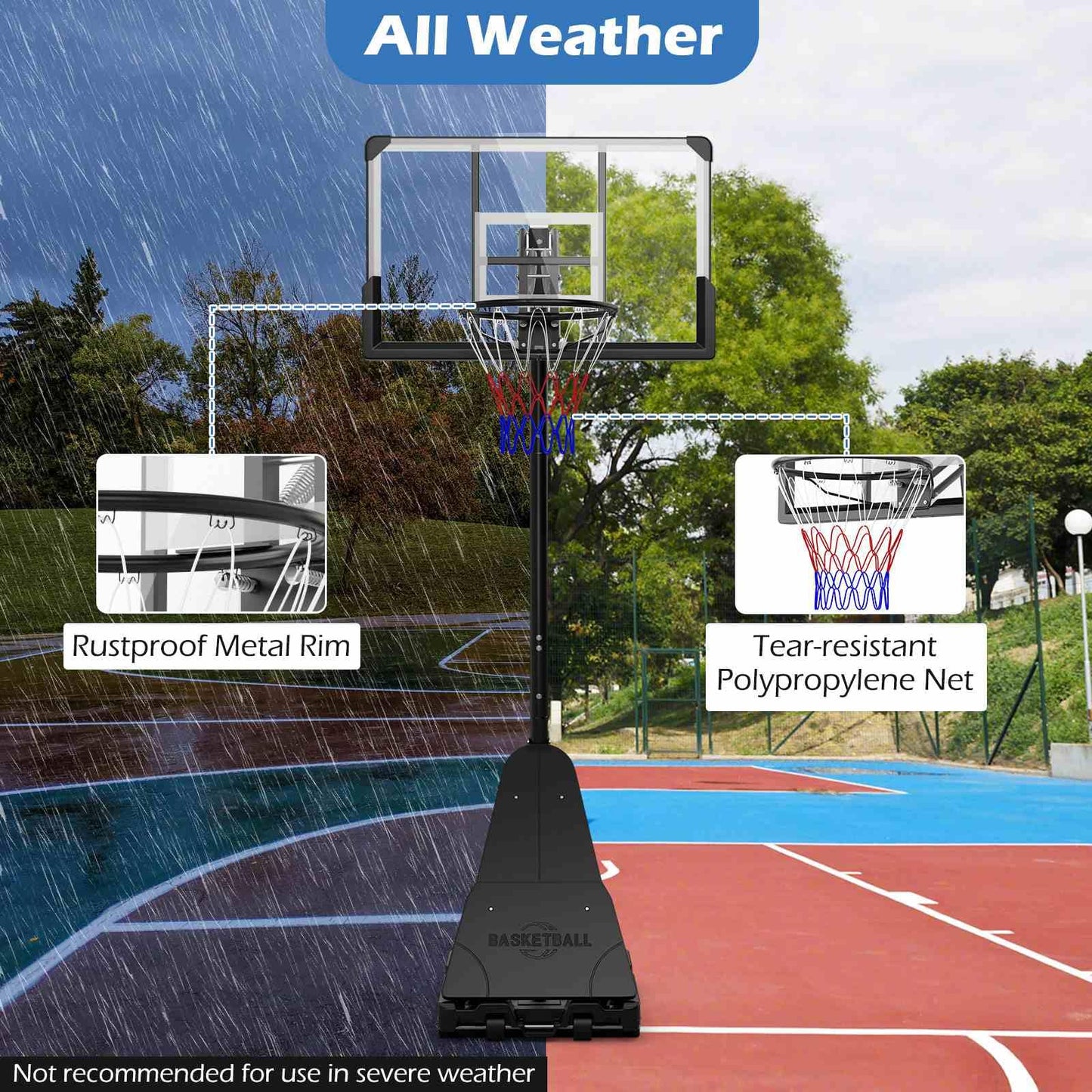 Portable Basketball Hoop for Kids Teens Adults
