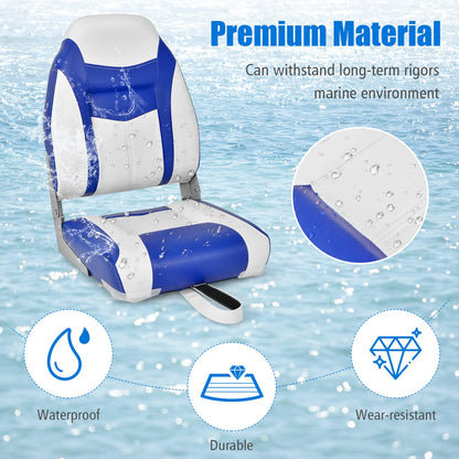 High Back Boat Seat with High-density Sponge Cushion