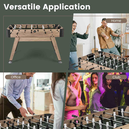 1.2m Foosball Table with Adjustable Leg Levelers for Kids and Adults for Game Rooms