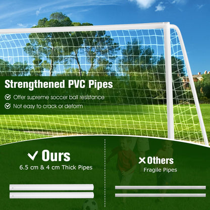 Portable Soccer Goal with Strong PVC Frame & High-Strength Netting