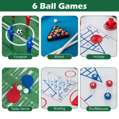 12-in-1 Combo Game Table Set w/Foosball