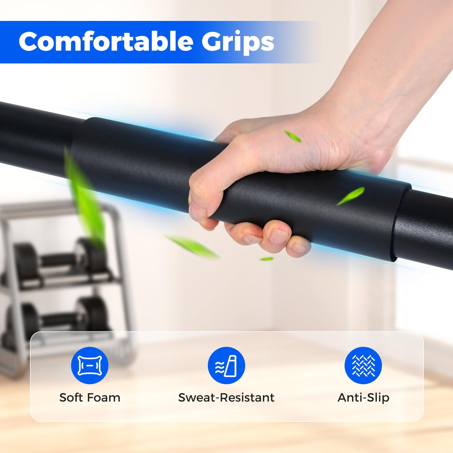 Adjustable Dip Bar, Heavy Duty Parallette Push Up Stand with 660 LBS Capacity