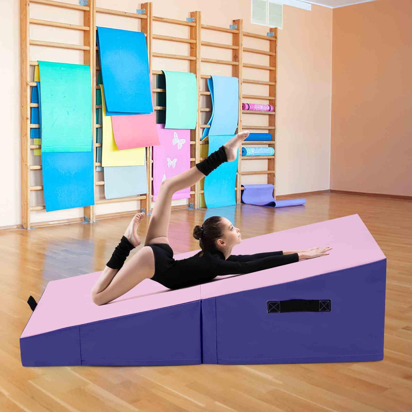 Folding Gymnastic Incline Mat with EPE Foam PVC Cover