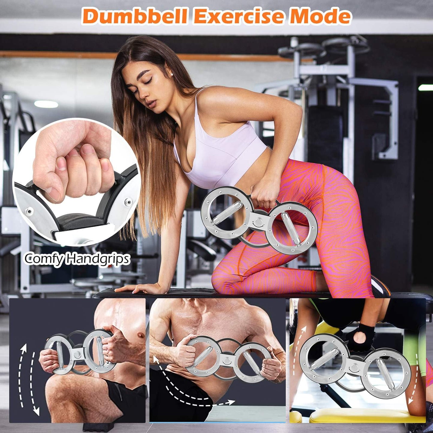 Arm Workout Equipment for Men & Women w/Adjustable Resistance & 360° Rotation