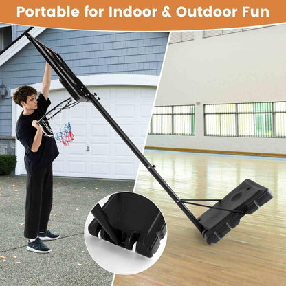 Portable Basketball Hoop with Impact Resistant Backboard & Fillable Base for Poolside