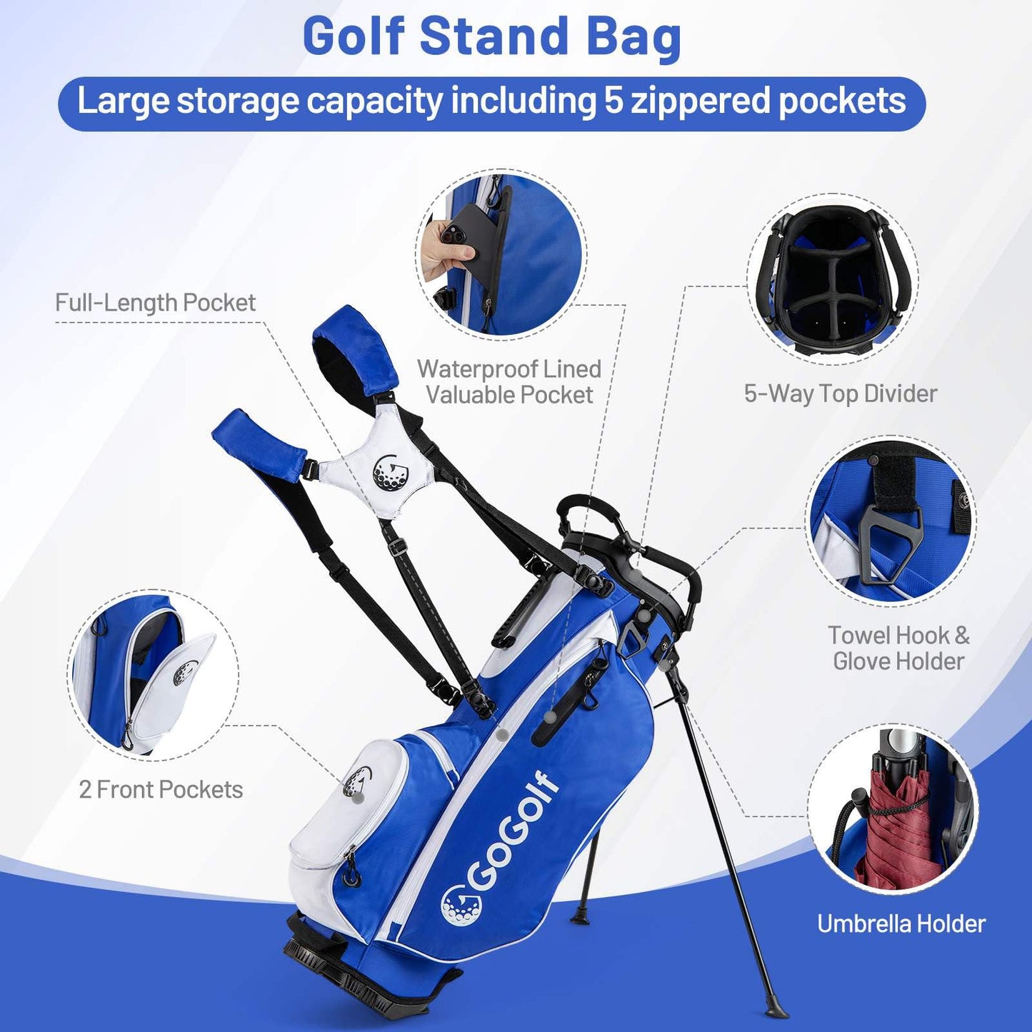 Men's Complete Golf Clubs and Bag Set