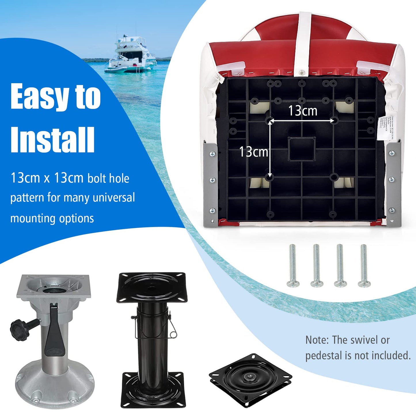 Marine Seating Set with Thickened High-density Sponge Padding