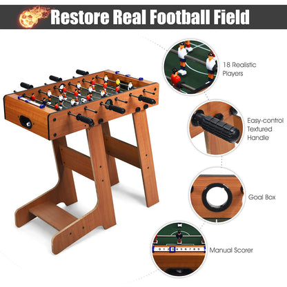 Tabletop Foosball Table with 2 Balls & Score Keeper for Game Room