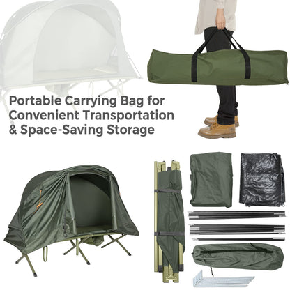 4-In-1 Camping Cot Tent for 1 Person to Use for Outdoor Activities