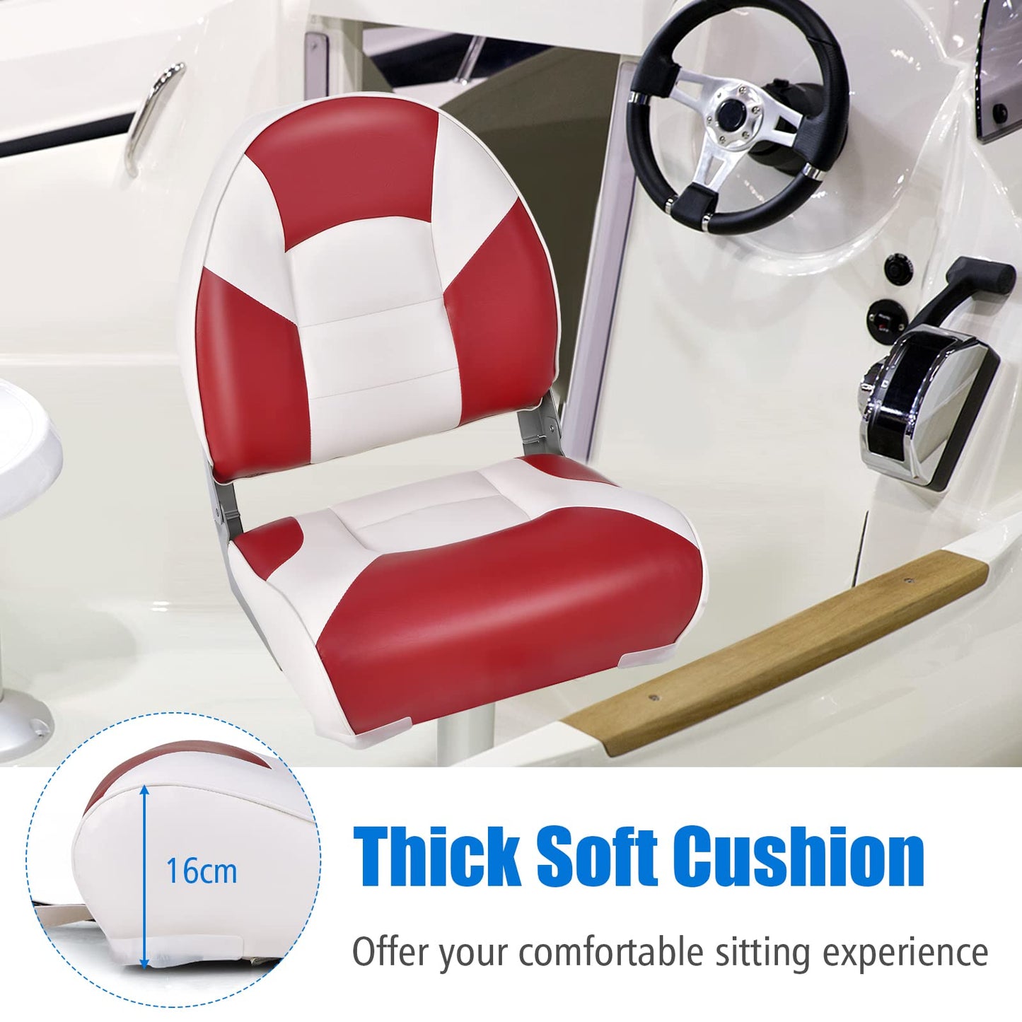 Marine Seating Set with Thickened High-density Sponge Padding